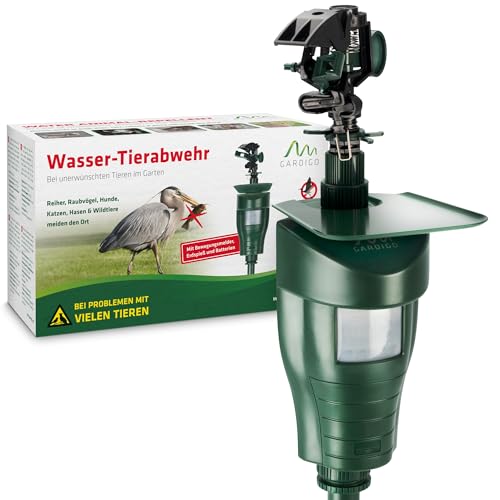 GARDIGO® Wasserstrahl Tiervertreiber I Vogelabwehr, Reiherschreck,...